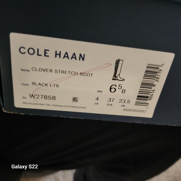Cole Haan Clover Boots, Black leather. NIB. Size 6.5 - Picture 11 of 12
